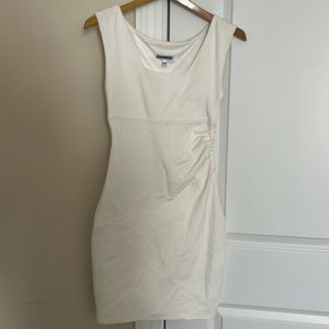 Form fitting white dress